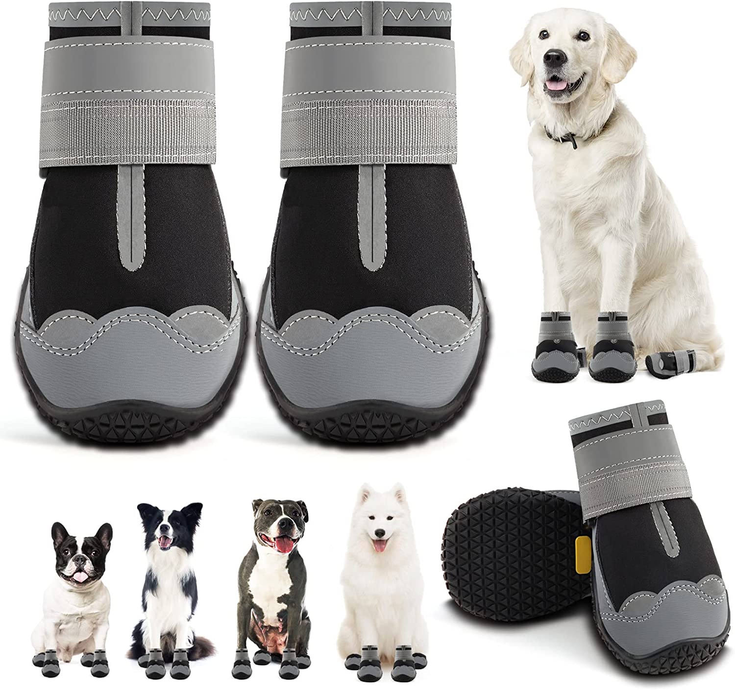 Jzxoiva Dog Shoes for Large Dogs Boots